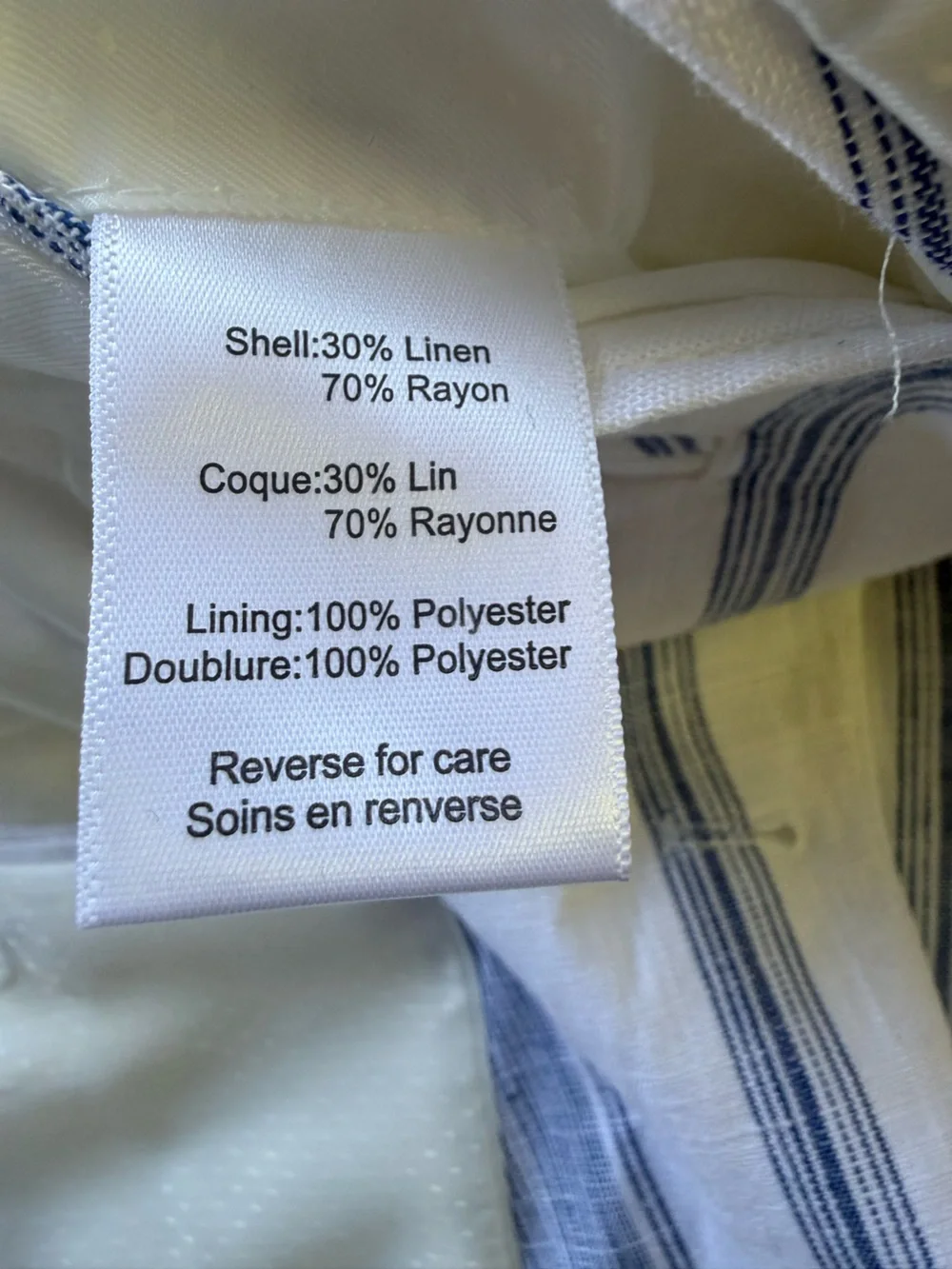 Paisley & Gray linen blend White Blazer with Blue Pinstripes - Picture 14 of 14